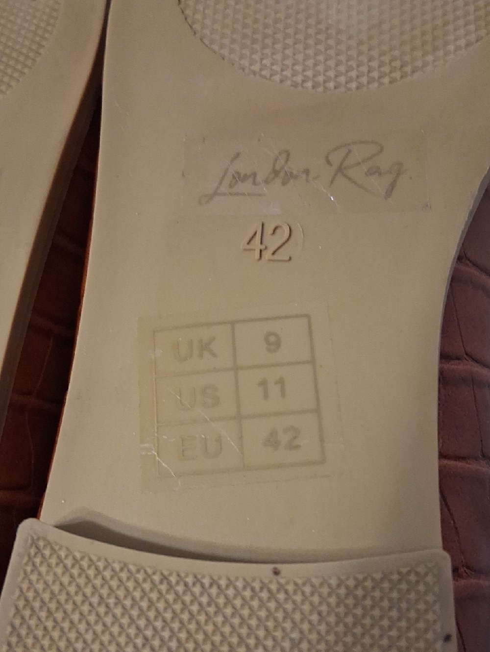 Women's Tan Croc-Embossed Fringe Loafers - Picture 7 of 7